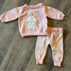 Baby girl bunny sweater set, 0-3 months